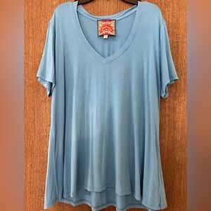 Johnny Was Vibrant Blue Short Sleeve Swing Tee